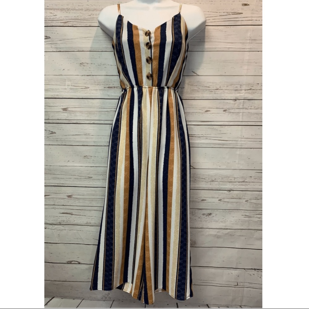 J for Justify Striped Crop Romper